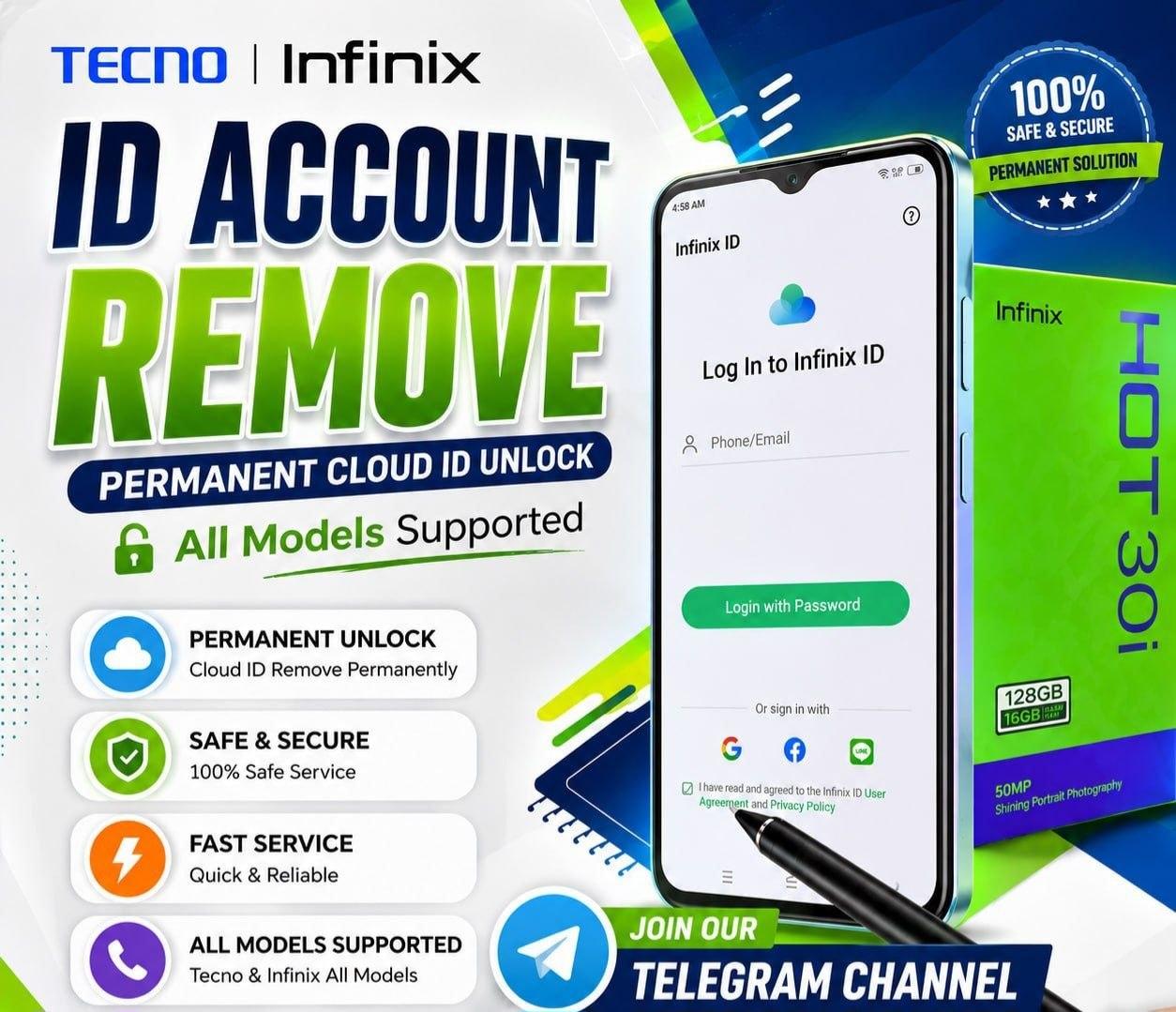 TECNO/INFINIX ID Removal - Cloud ID Officially OFF (All Models Supported)