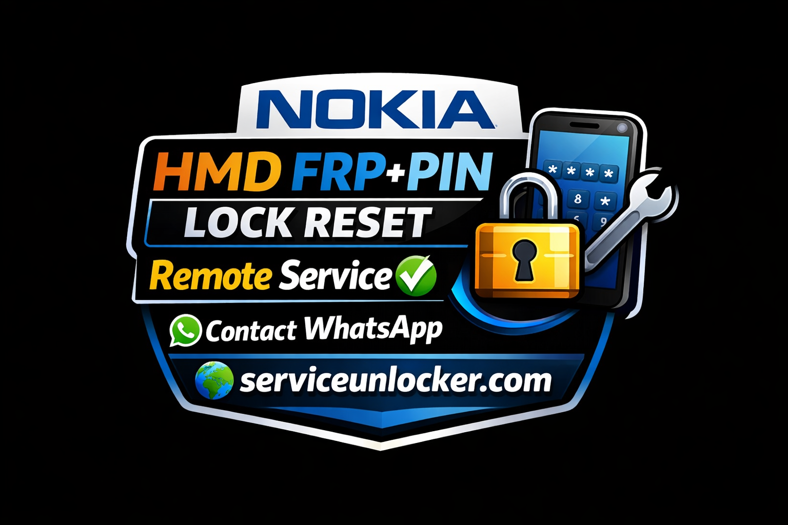 Nokia HMD FRP+PIN Lock Reset Remote Service✅ONLINE-Contact WhatsApp