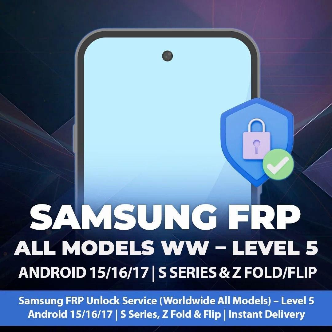 SAMSUNG FRP (WORLDWIDE|HONGKONG|BRAZIL|EUROPE|MEXICO) IMEI/SN All Model Android 15/16/17 ( A Series & M & F Cheap models ){1-12H} Work ID Level -5 ✅️