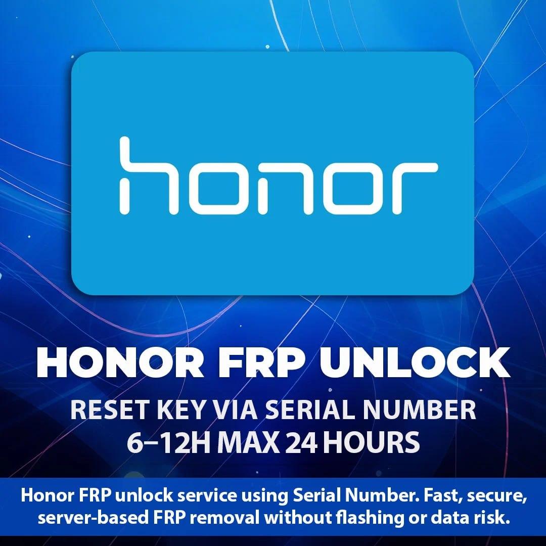 HONOR FRP KEY BY SN ✅️ [Source -A] 24X7 Days Stable Service 