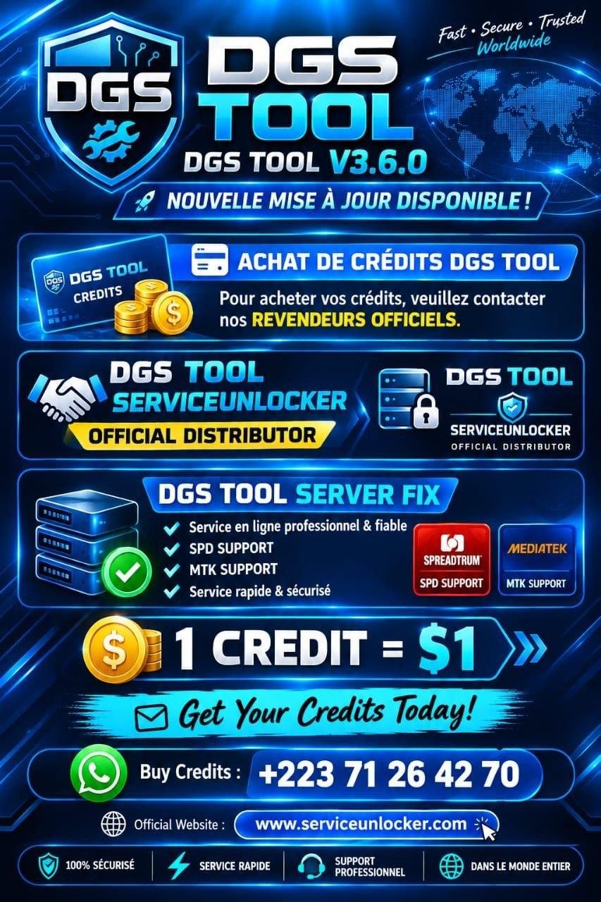 DGS TOOL - Credits Refill - Reseller Official